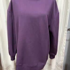 Terra & Sky Women's Rich Purple Crew Neck Sweatshirt